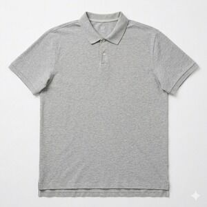 Gap Polo Shirt Mens XL Gray Short‎ Sleeve Cotton Preppy Pique Casual Classic